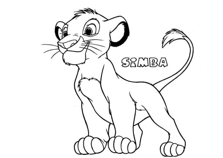 Simba Coloring Pages Lion King