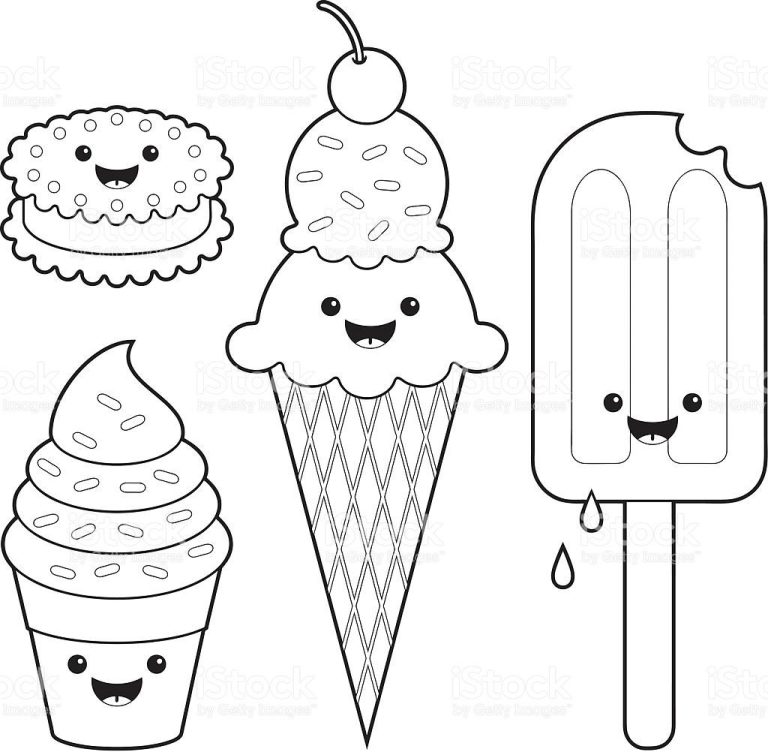 Ice Cream Squishy Coloring Pages