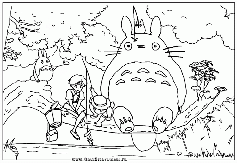 Free Totoro Coloring Pages