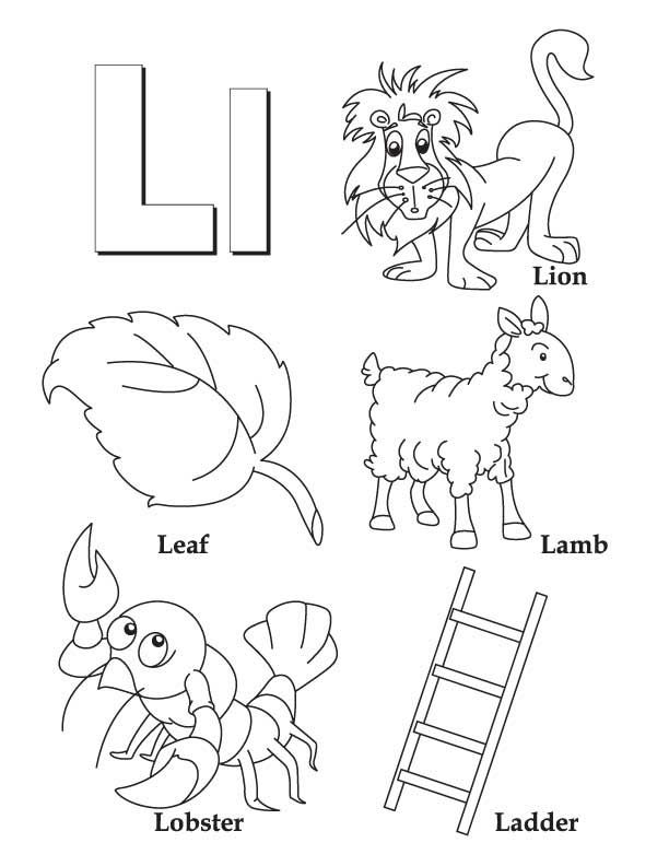 Letter L Coloring Pages For Preschoolers
