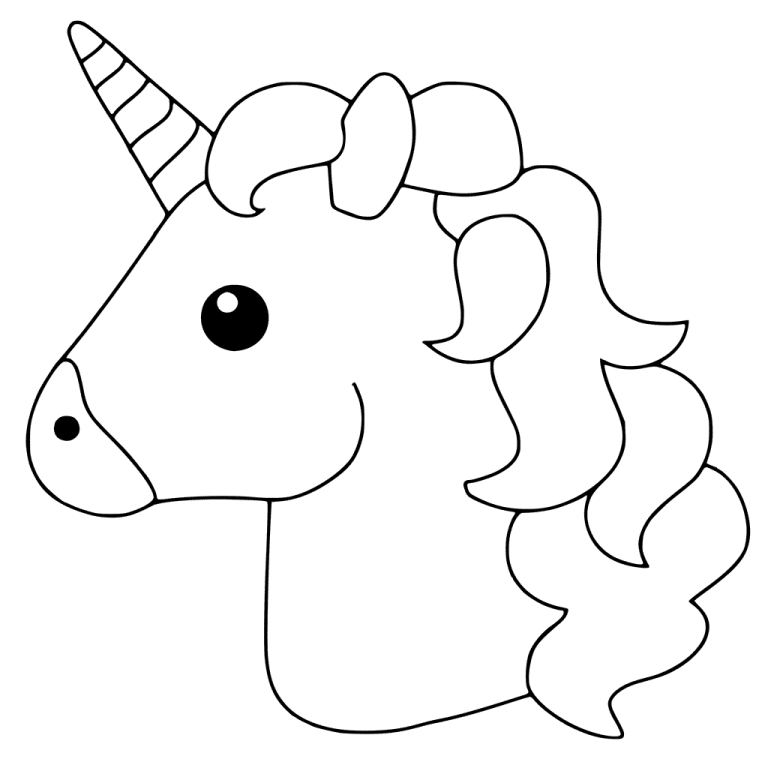 Emoji Coloring Pages Unicorn