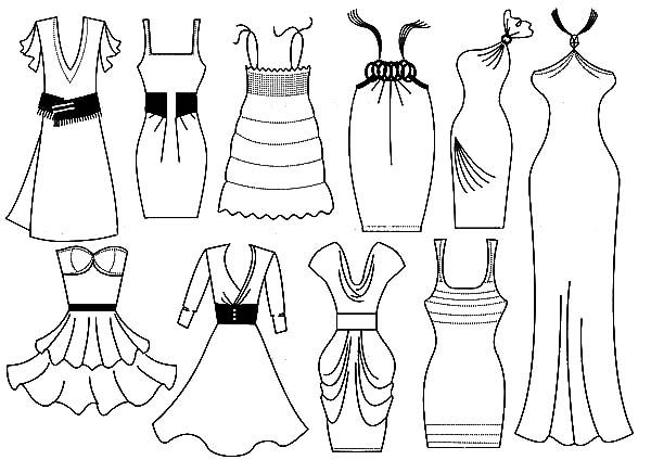 Clothes Coloring Pages Fashion