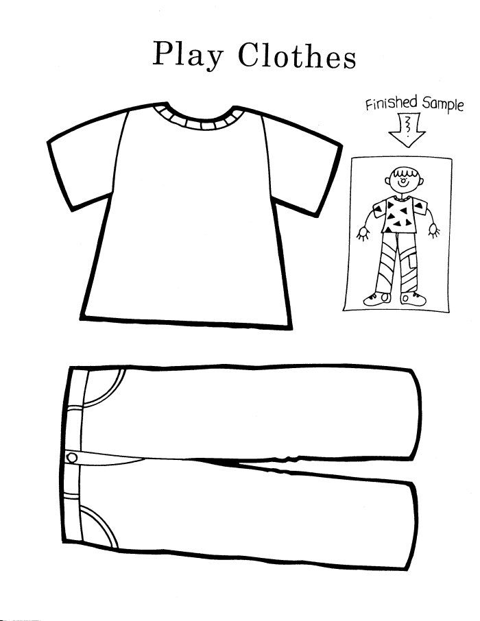Clothes Coloring Pages For Kids