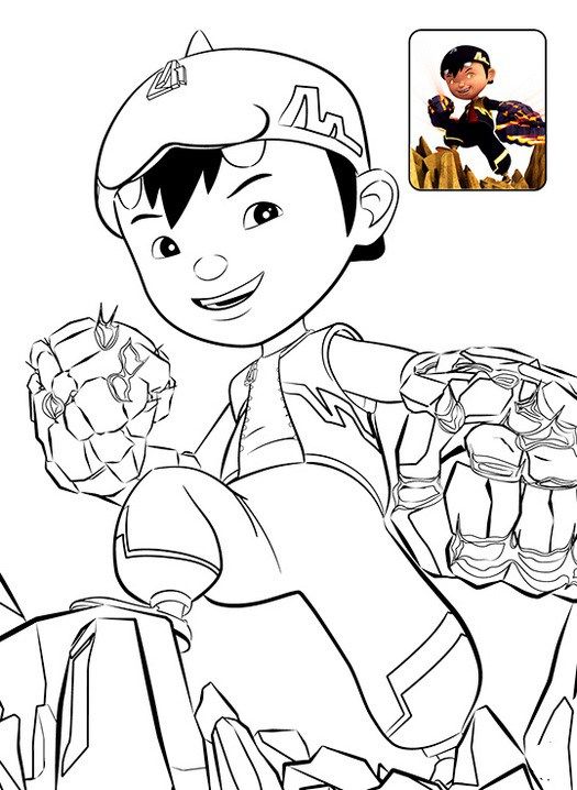 Boboiboy Galaxy Coloring Pages