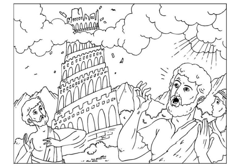 Confusion Tower Of Babel Coloring Page