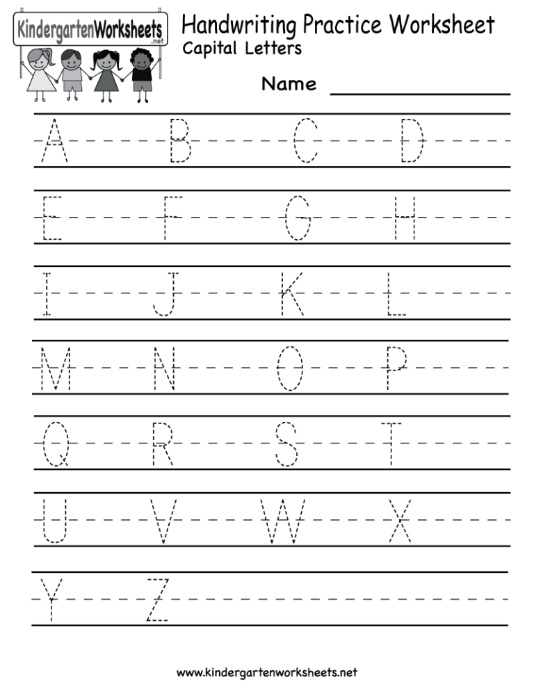 Free Kindergarten Blank Writing Worksheets