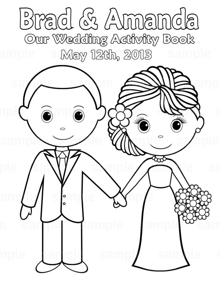 Wedding Coloring Book Pdf