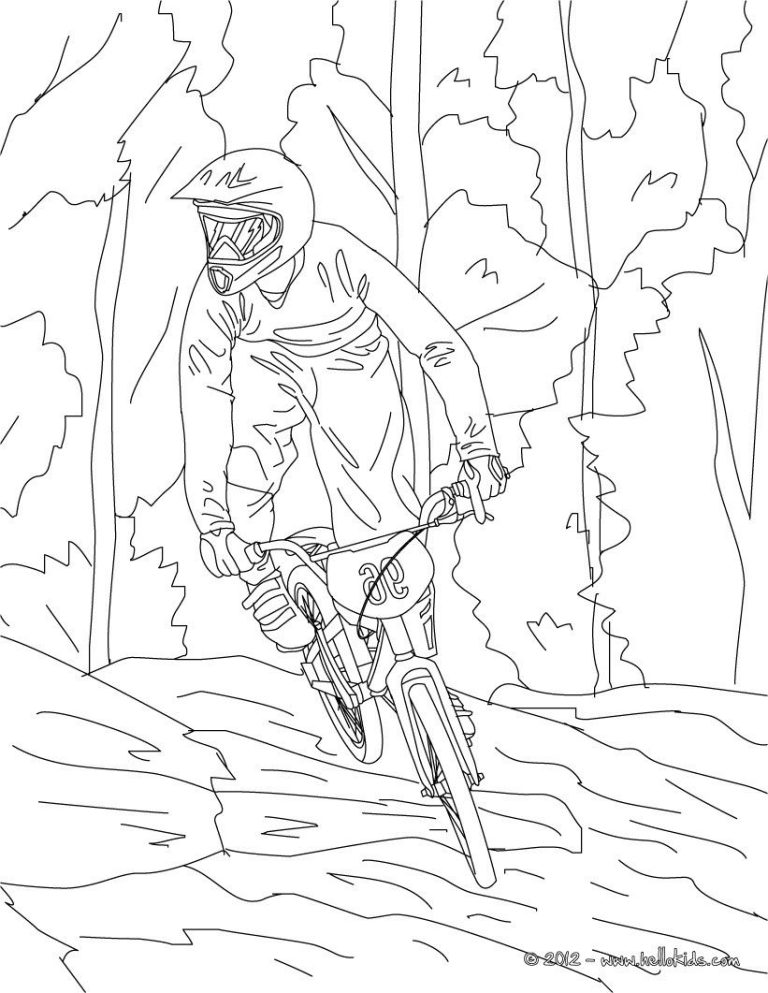 Mountain Bike Coloring Pages