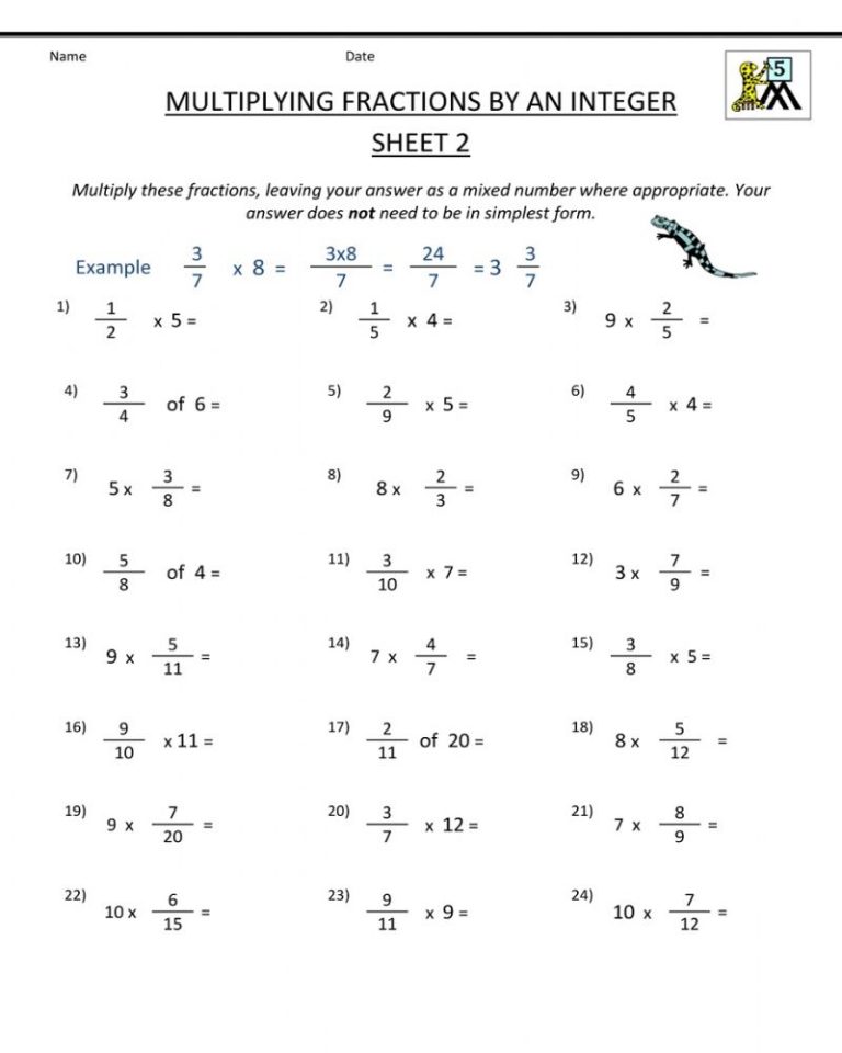 Fifth Grade 5th Grade Worksheets With Answer Key