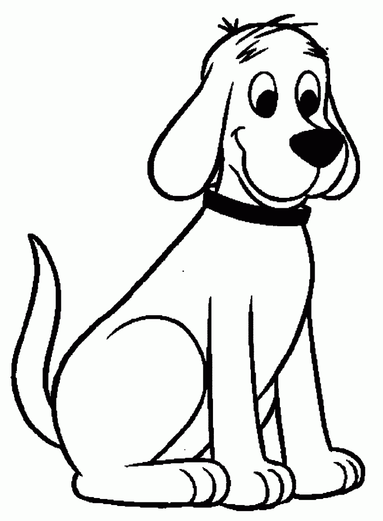 Preschool Clifford Coloring Pages