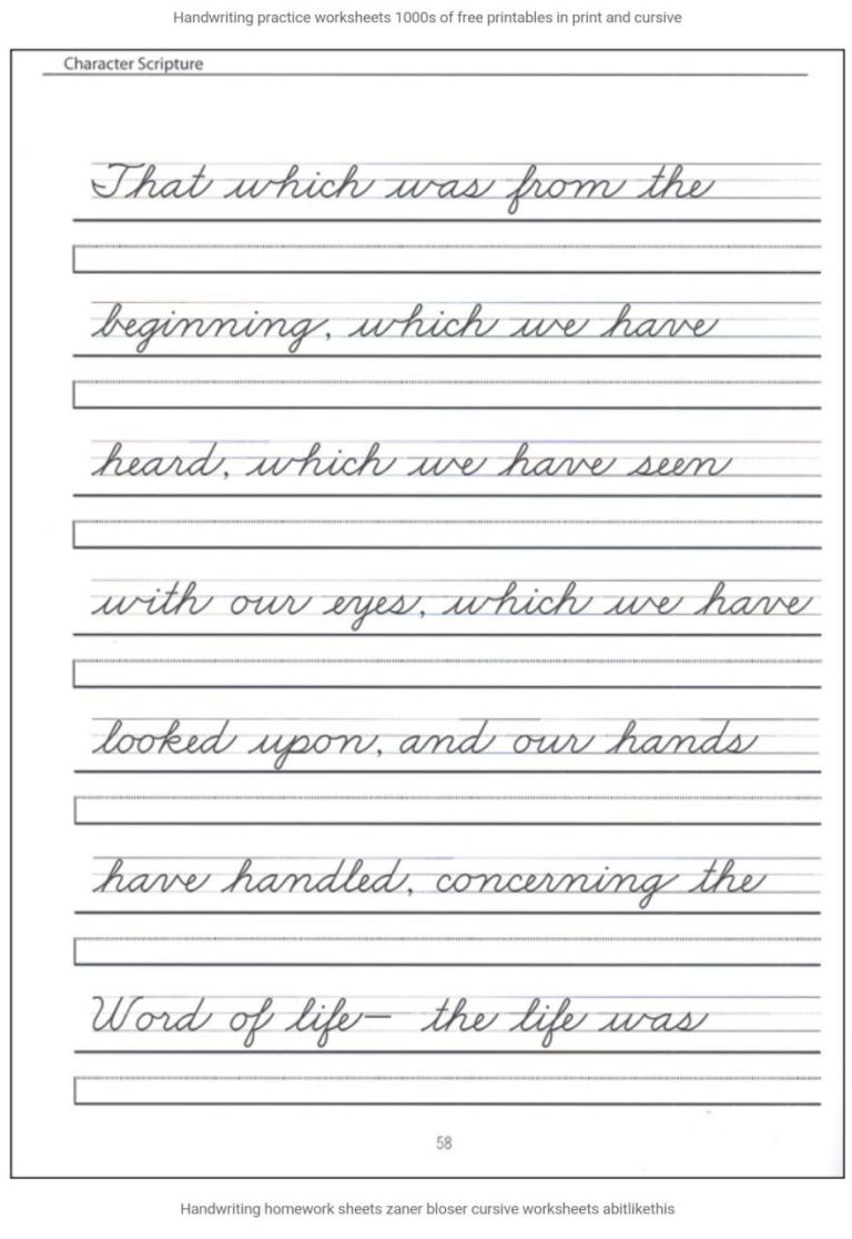 Free Printable Printable Cursive Writing Practice Sheets