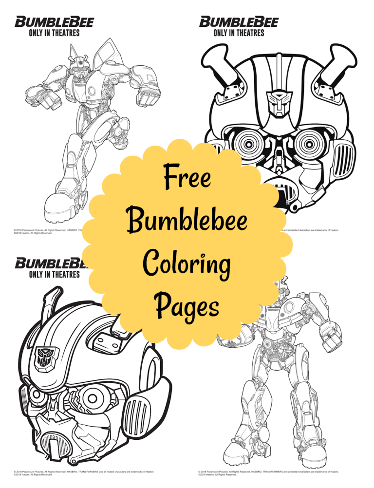 Bumblebee 2018 Bumblebee Transformer Coloring Page