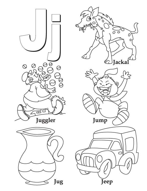 Letter J Coloring Pages Printable