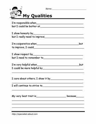Free Printable Social Skills Worksheets For Adults