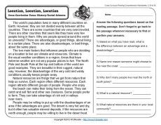 3rd Grade Free Reading Comprehension Worksheets
