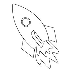 Simple Spaceship Coloring Page