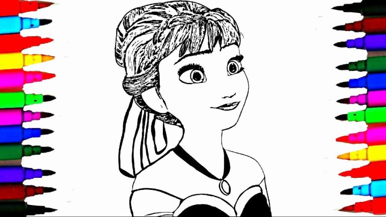 Frozen Fever Anna Coloring Pages