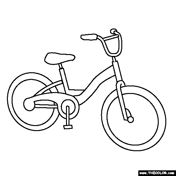 Bicycle Coloring Pages For Kids
