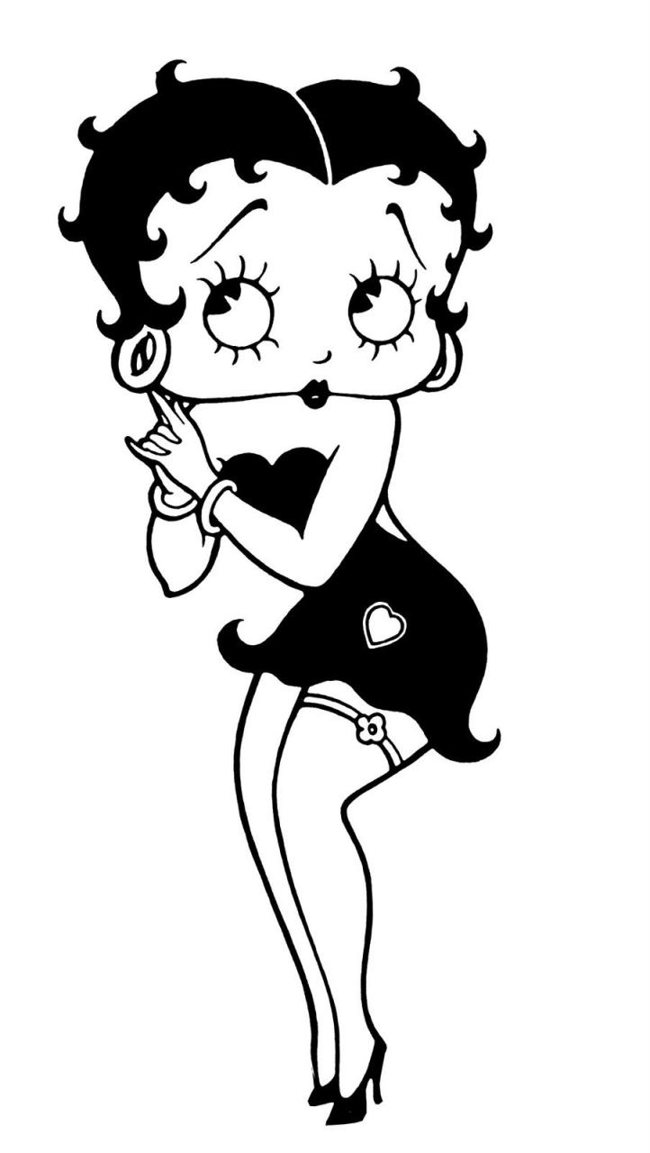 Gangster Betty Boop Coloring Pages