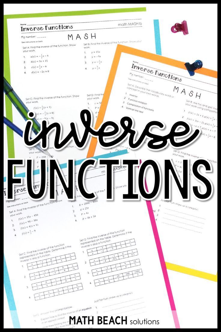 Inverse Relations And Functions Worksheet Answers