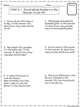 Rounding Word Problems 4th Grade Worksheets