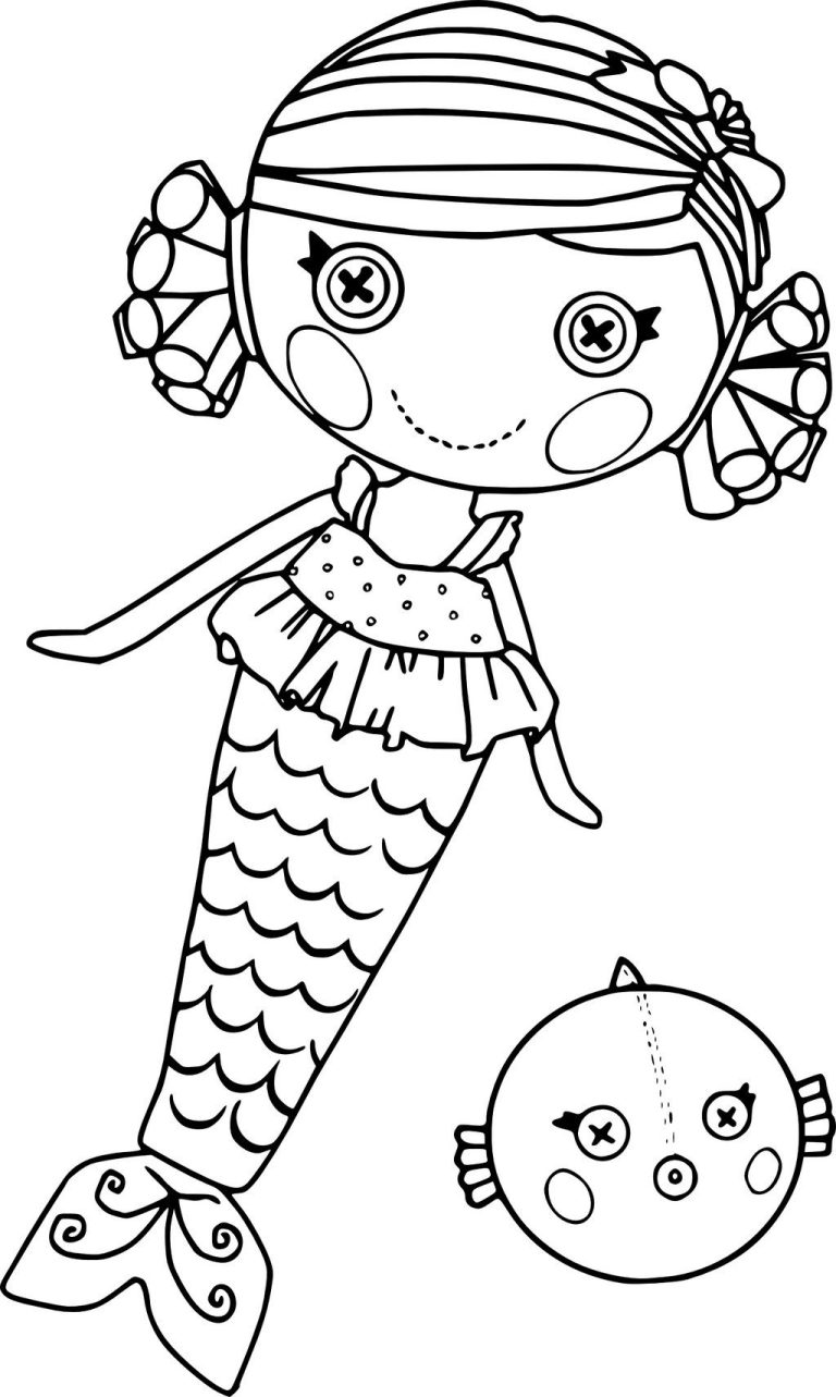 Mermaid Lalaloopsy Coloring Pages