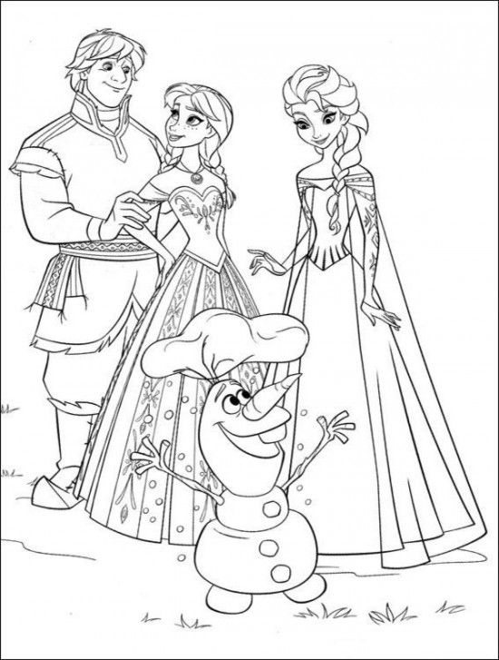 Frozen Pictures To Colour Free