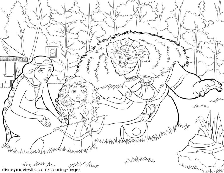 Brave Merida Coloring Pages