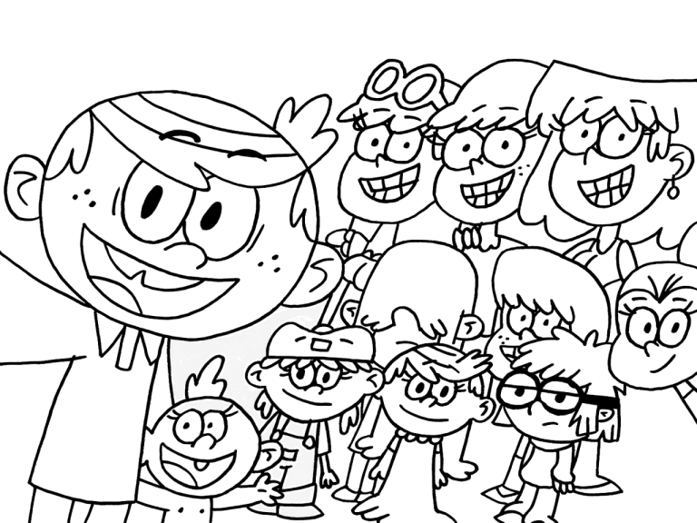 The Loud House Characters Coloring Pages