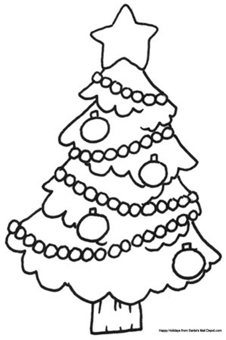 Full Page Free Printable Cute Christmas Coloring Pages