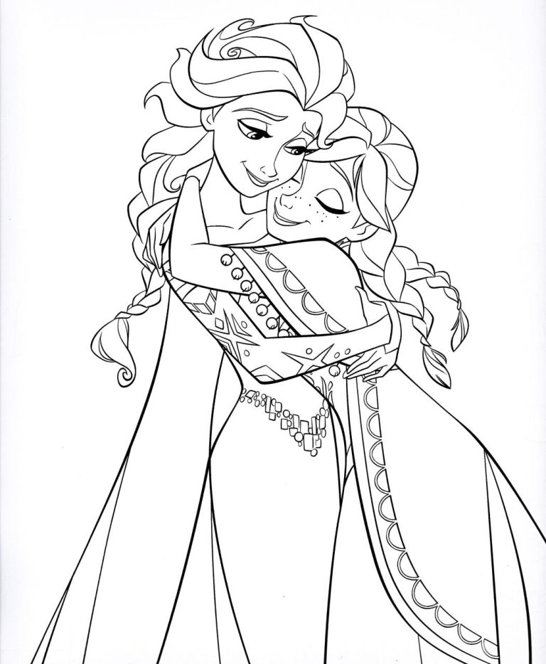 Preschooler Queen Elsa Frozen Coloring Pages
