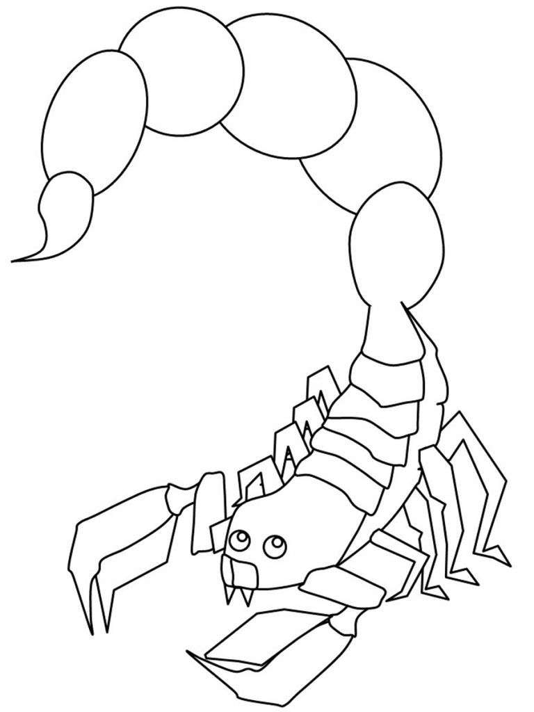 Easy Scorpion Coloring Page