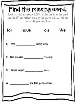 Free Language Arts Worksheets For Kindergarten