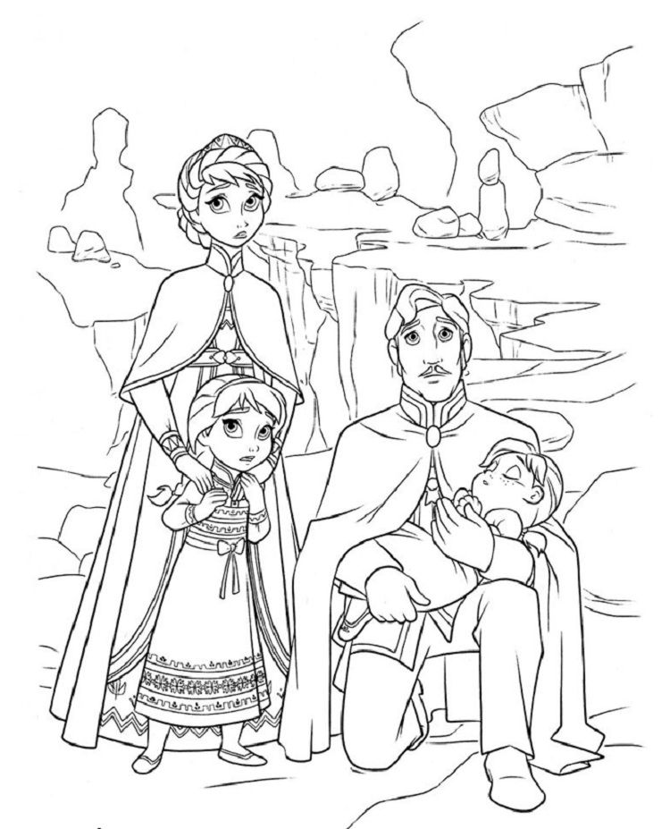 Frozen King Queen Frozen 2 Coloring Pages Anna