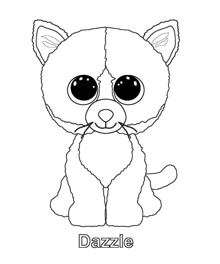 Halloween Beanie Boo Colouring Pages