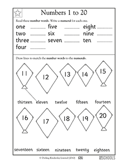 1st Grade Writing Numbers In Words Worksheets