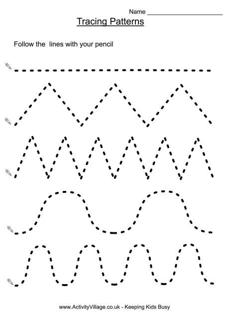 Beginner Printable Tracing Lines Worksheets For 3 Year Olds