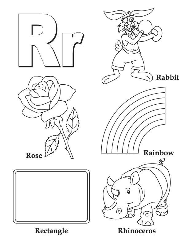 Letter R Coloring Pages For Toddlers