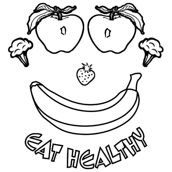 Healthy Eating Healthy Food Coloring Pages