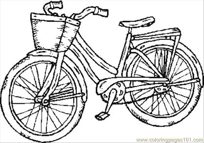 Easy Bicycle Coloring Pages