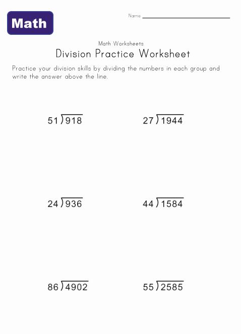 Long Division With Remainders Worksheet Pdf
