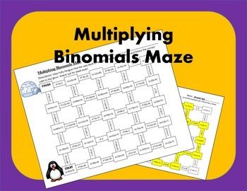 Answer Key Multiplying Binomials Worksheet Answers