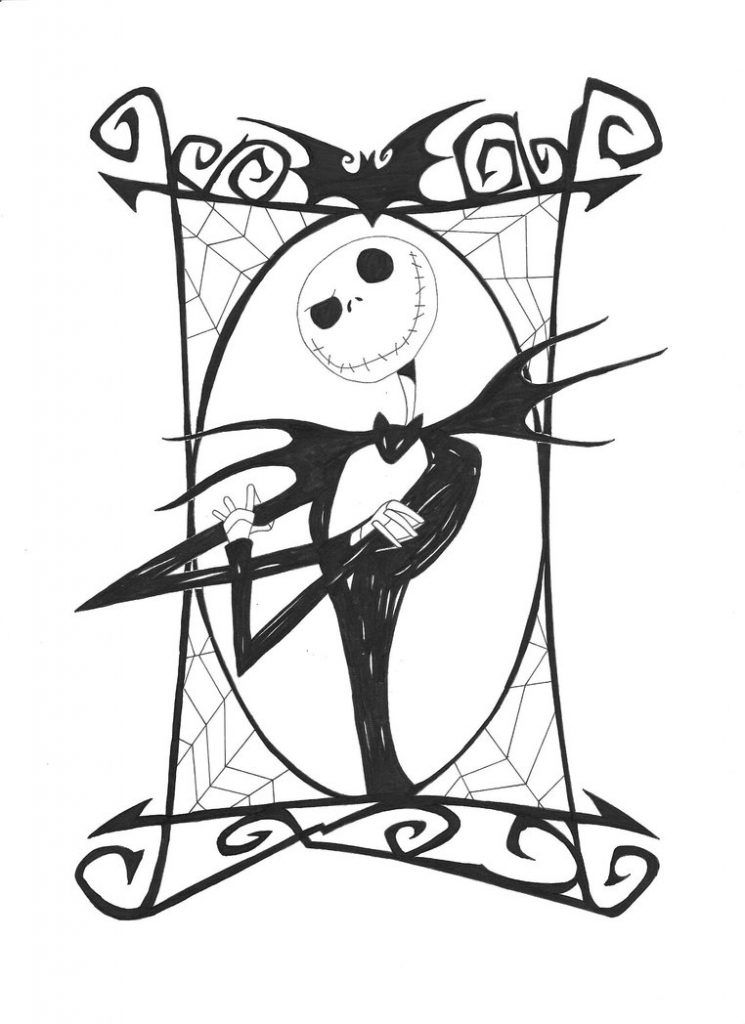 Coloring Book Free Printable Nightmare Before Christmas Coloring Pages