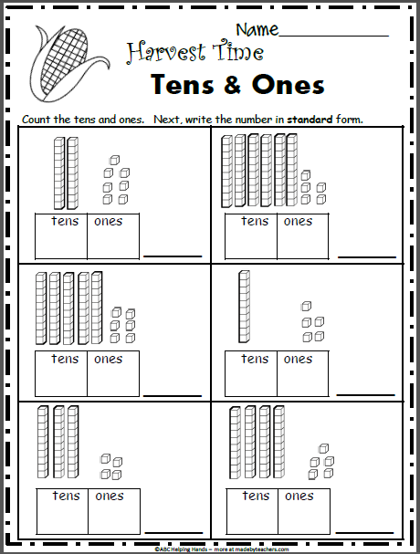Tens And Ones Worksheets Free Printable