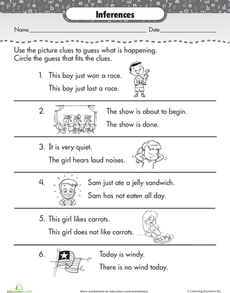 2nd Grade Making Inferences Worksheets Pdf