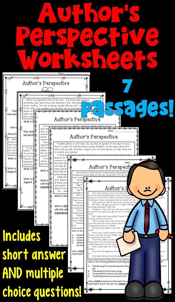Grade 5 Passages Point Of View Worksheets