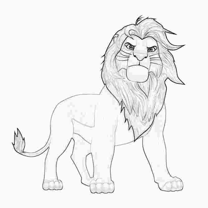 Grown Up Simba Coloring Pages