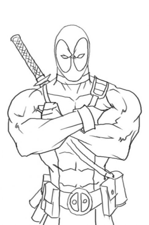 Deadpool Coloring Images
