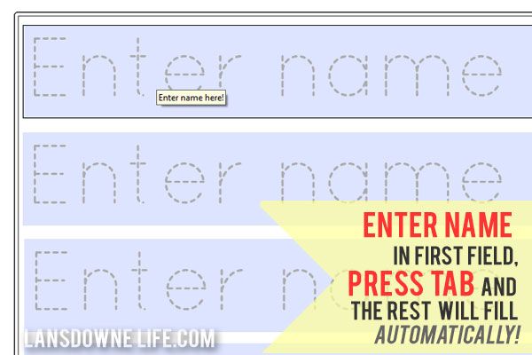 Free Printable Preschool Name Tracing Worksheets