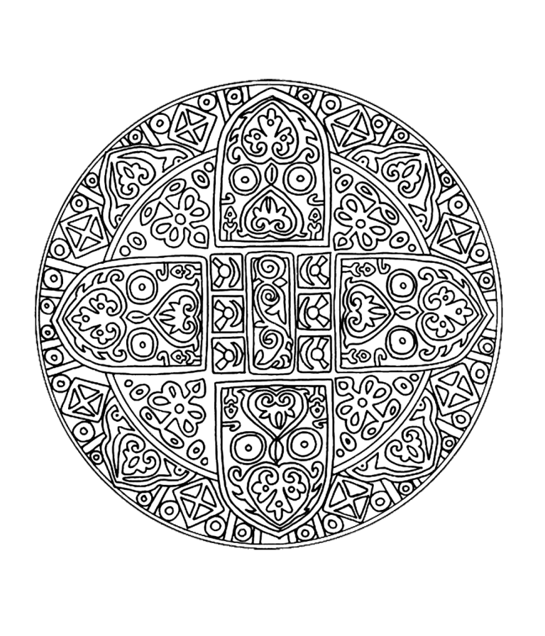 Difficult Coloring Pages Mandala